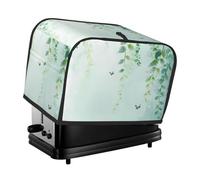 Green Leaf Vines Toaster Cover 2 Slice, Butterfly Toaster Cozy with Pocket Stain Resistant Dustproof Kitchen Small Appliance Protector
