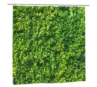 Green Leaf Wall in the Sun Shower Curtain, Outdoor Garden Waterproof Farmhouse Bath Curtain, Summer Nature Scenery Garden Bathroom Decoration, Bath Shower Curtain with 12 Hooks, 180x180cm