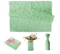 Green Leaf Wrapping Tissue Paper, 20Sheets Tissue Paper for Wrapping Gift, 50x35cm Patterned Wrappings Papers for Birthday Party, DIY Crafts, Gifts Decorate