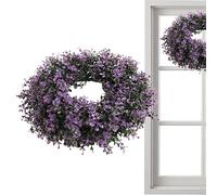 Green Leaf Wreath, Artificial Autumn Wreath for the Door - Autumn Lavender Door Spring Door Wreath for Living Room Bedroom Door Wall Coat