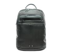 Green Leather and Fabric Laptop Backpack - male - Piquadro - Backpacks - Green - ONE SIZE - Bags ONE SIZE