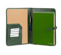 Green Leather Padfolio - A4 Portfolio for Creatives & Designers - Premium Italian Leather Document Holder - Stylish Business Organiser - Handmade in Europe