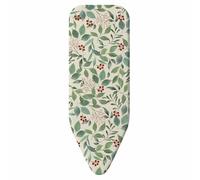 Green Leave Ironing Board Cover 130 × 40 cm, Thick 3mm Cotton Felt Padding, Drawstring Tightening & Lock, Resist Scorching and Staining, Art Heavy Duty Padded Iron Board Covers