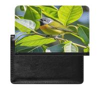 Green Leaves And Birds Passport Holder Passport Cover Protector Essentials with Credit Card Slots for Women Men