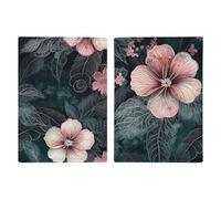 Green Leaves And Flowers Leather Passport Holder Covers Case Minimalist Passport Sleeve Travel Wallet Passport Book Holders for Women Men, style, 20.3x13.8cm