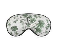 Green Leaves and Vines Sleep Mask with Adjustable Strap, Breathable Sleep Masks for Women Men, Soft Eye Mask for Side Sleepers, Travel, Office Nap, Airplane & Blocking Light