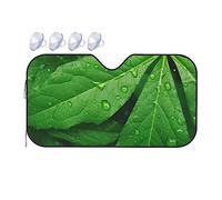 Green Leaves Car Windshield Sun Shade Foldable Car Front Window Sunshade for Sun, Heat and UV Rays, Auto Sun Blocker Visor Protector for Cars, SUVs Small