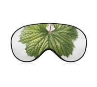 Green Leaves Eye Mask, Side Sleeping Mask Light Blindfold Sleeping Mask Nose Pad and Elastic Band for Children Women and Men