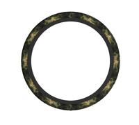 Green Leaves Heart Shape Printed Steering Wheel Cover Elastic Stretch Car Wheel Wrap Breathable Non-Slip Steering Wheel Protector for Car Truck SUV