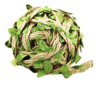 Green Leaves Jute, Leaf Ribbon, Natural Jute Twine String 5m Wedding Party Favor Home Garden Decoration Jute Twine Leaf Rope