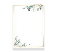 Green Leaves Menu for Wedding Ceremony in A5 Card (10 Pieces)