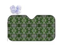 Green Leaves Of Palm Tree Tropical Plant Car Sunshade Universal Heat Insulating Sunshade For Windshield Easy Storage & Strong Suction For All Car Models