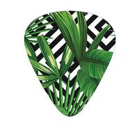 Green Leaves Of Palm Tree Tropical Plant Guitar Paddle 12 Pack Guitar Pickup Suitable For Playing Acoustic Guitars, Electric Guitars, Etc.