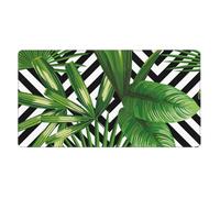 Green Leaves Of Palm Tree Tropical Plant,Mouse Pad Large Desk Pad Computer Keyboard Mouse Mat With Non Slip Rubber Base 40 x 70 cm