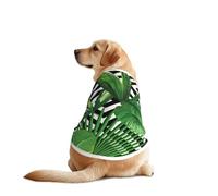 Green Leaves Of Palm Tree Tropical Plant Print Dog Vest, Soft Breathable Pet Shirt Clothes Sleeveless Fashion Apparel For Medium Large Breeds
