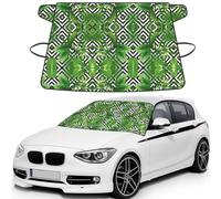 Green Leaves of Palm Tree Tropical Plant Printed Car Windshield Cover for Ice and Snow, Premium Windshield Snow Cover, Sun Protection, Universal Fit for All Weather Conditions