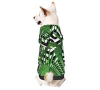 Green Leaves Of Palm Tree Tropical Plant Small Pets Wear Hoodies,Dog Jumper Sweatshirt,Warm And Lightweight, Soft Texture, Easy To Wear