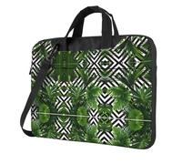 Green Leaves Of Palm Tree Tropical Plant Stylish Laptop Bag With Full-Print Design â€“ Lightweight And Protective 600d Oxford Polyester Bag With Soft Lining, Perfect For Work, Travel & School