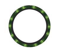 Green Leaves Of Palm Tree Tropical Plant Thickened Steering Wheel Cover â€“ Durable, Non-Slip Car Steering Wheel Cover With Full-Print Design â€“ Universal Fit For Cars, Suvs, Trucks And Atvs