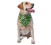 Green Leaves Of Palm Tree Tropical PlantDog Bandanas Cat Puppy Scarfs Washable Pet Handkerchief