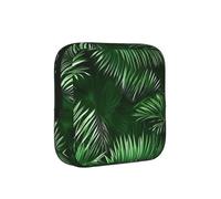 Green Leaves of Palm Tree Tropical Plants Print Multifunctional Storage Bag Pad Bag Skin-Friendly Period Pouch Reusable Tampon Bag for Female