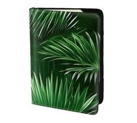 Green Leaves Of Palm Tree Tropical Plants Printing Passport Holder, Travel Essentials,Card And Passport Anti Theft Wallet,Sized To Fit All Standard Passports
