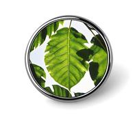 Green Leaves Pattern Round Badge for Men Women, Durable & Stylish Lapel Pins, Lightweight Metal Badges for Shirts, Jackets, Hats