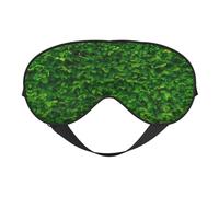 Green Leaves Wall Print Soft Eye Mask -Elastic Nighttime Shade, Light-Proof Blindfolds for Plane, Yoga, Travel, Full Eye Covers