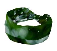 Green Leaves with Raindrops Headbands for Women, Wide Turban Headband, Non Slip Head Wraps, Elastic Sweat Yoga Workout Hairband Soft Hairwrap Bandana