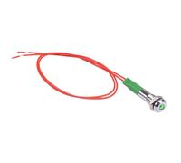 Green LED 6mm Metal Panel Indicator Light Prewired 12V
