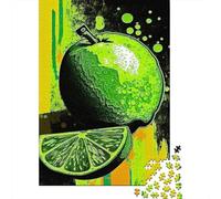 Green Lemon Fruit 1000 Pieces Puzzle Game Paper Jigsaw Puzzle for Adults Modern Art Relaxation Focus Home Decor Gift 70x50cm/1000pcs