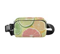 Green Lemon Fruit Stylish Waist Bag Fanny Pack for Men Women Mini Crossbody Belt Bag with Adjustable Strap for Travel Running Hiking, Green lemon fruit, One Size