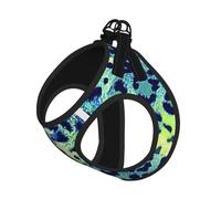 Green Leopard Print Reflective No Choke Pet Vest Harness,Adjustable Soft Padded Dog Harness With Easy Control Handle