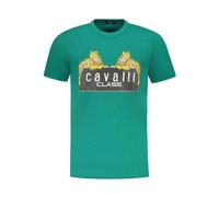 Green Leopard Print Tee for Men L