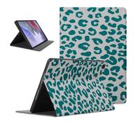 Green Leopard Tablet Case for iPad Mini 3/2/1 7.9" | Aesthetic Cheetah Panther Gray Pattern Flip PU Leather Stand Funda Adjustable Protective Cases for Women Girls