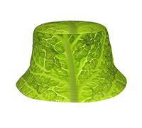 Green Lettuce Cabbage Pattern Bucket Hat Fisherman Hats Wide Brim Packable Outdoor Summer Travel Beach Cap for Women Men