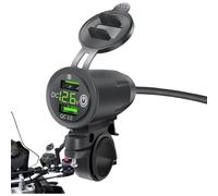 (green light) Motorcycle USB Charger - Motorcycle Phone Charger Powersports Battery Chargers,USB Charger for Boats Ships Motorcycles Atvs