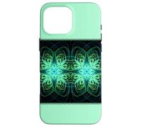 Green Light Star Checkerboard Spirograph Kaleidoscope Mirror Case for iPhone 16 Pro Max