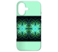 Green Light Star Checkerboard Spirograph Kaleidoscope Mirror Case for iPhone 17