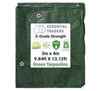 Green Lightweight Waterproof Garden Tarp - Protective Groundsheet, Weather-Resistant Cover for Camping, Waterproof Outdoor Furniture, Gardening, and Storage Solutions (3m x 4m)