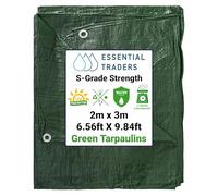 Green Lightweight Waterproof Garden Tarp - Protective Groundsheet, Weather-Resistant Cover for Camping, Waterproof Outdoor Furniture, Gardening, and Storage Solutions (2m x 3m)