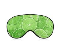 Green Lime Slices Sleep Mask with Adjustable Strap for Sleeping Block Light Eye Sleep Shade Cover One Size