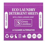 Green Limitless Eco Laundry Detergent 120 Sheets (Loads) with A Lavender Scent. All the benefits of a liquid detergent, washing powder, or washing pods without any of the drawbacks.