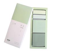 Green Lined Sticky Notes Set, 240 Sheets Pastel Sticky Note Pads, Self-Stick Index Tabs Memo Notepads for School, Office and Home