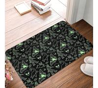 Green Lines Cryptid Pattern Bath Rug Comfort Barrier Mat Stylish Door Mats For Front Back Door Entryway Shower 40X60Cm