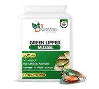 Green Lipped Mussel Supplement for Dogs 90 Capsules, 500mg Each, Enriched with Vitamin C for Joint and Bone Support. High-Grade New Zealand Sourced Extract with Maximum Lipid Content, Co2 Extracted