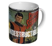 Green Listing LTD Captain Scarlet is Indestructible Advertising - Ceramic 11oz Tea Coffee Mug/Cup