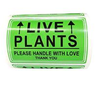 Green Live Plants Stickers for Shipping Please Handle with Love Stickers