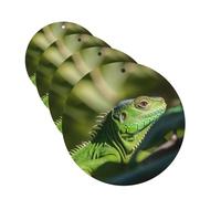 Green Lizard Car Air Fresheners Cards Set of 4 Pieces Personalized Car Fresheners Gifts for Men Women Auto Aromatherapy Tablets Hanging Scented Cards for Wardrobe Bathroom