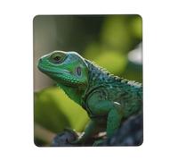 Green Lizard Mouse Pad with Non-Slip Rubber Base 7 x 8.6 in Mouse Mat with Stitched Edge Gaming Mousepad for Wireless Mouse Computer Laptop Home Office Desk Pad